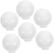 OKUMEYR Set of 6 Led Anti Fog Light Diffuser Covers Round Shaped Lampshade for Globe Bulbs Heat Resistant