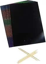 55pcs Scratch Paper Art with Wooden Stylus for Scratch Cards for Creative Drawing Fun DIY Crafts and Concentration Development