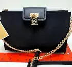 Michael Kors Jet Set Double Zip Crossbody Black Leather