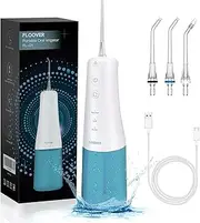 Floover Cordless Portable Water Flosser，300ML Large Water Tank, 3 Speed Mode, IPX7 Waterproof, 2000mAh Battery for Home and Business Travel Use