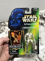 HOTH REBEL SOLDIER Star Wars POTF Figures 1996 Green Card Power of the Force