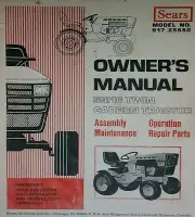Sears Suburban SS/16 Garden Tractor Owners, Parts & Onan BF Service (2 Manual s)