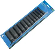 Action 600221201 - Impact Socket Set 1/2" Drive Deep 12 Piece 6-Point Rail AF