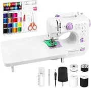 [Maxkon] Mini Electric Sewing for beginners, Portable Machine Sew Machine 12 Built-in Stitches 2 Speed with Foot Pedal，Light, Storage Drawer