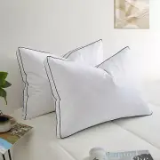 King or Queen Size Loft Gusset Feather Bed Pillows, More Support Comfort Pillows