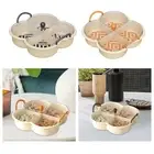 Divided Serving Tray with Handle Dried Fruit Tray for Nuts Sweets Vegetables