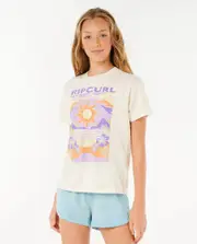 [Rip Curl] Rip Curl Girls' Dune Dancer Relaxed T-Shirt in Bone Size 12 12 Bone