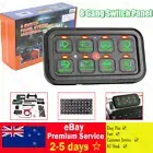 8 Gang Switch Panel LED Light Relay Circuit Control Box Green light Boat Marine