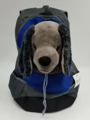 Pet Dog Puppy Carrier Mesh Portable Travel Front Travel Shoulder Bag blue black