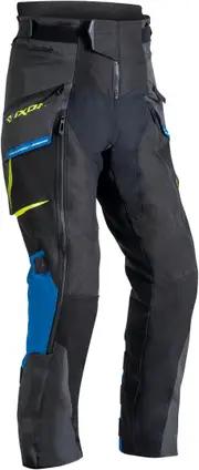 Ixon Ragnar Motorcycle Textile Pants, black-grey-blue, Size M for Men Black Grey Blue