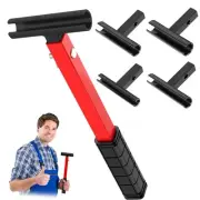 Door Hinge Adjustment Tool, 4 in 1 Hinge Gap Adjusting Wrench Kit with Rubber...