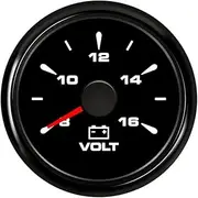 ACAECMGGFP 52mm 2'' Marine Boat Voltmeter Motor Auto Volts Indicator Voltage Gauge Universal 12V 24V Car Volt Gauge with 7 Colors Backlight Voltmeter(Large)