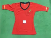 NICHELLE NICHOLS Star Trek SIGNED Shirt STARSHIP ENTERPRISE Uhura BAS COA