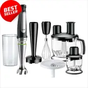Multiquick 7 Hand Blender MQ7087X, Black, Food Processor, Juicer