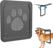 Cat Dog Door Exterior Safe Lockable Magnetic Flap Screen Protector Gate Window