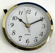 New Quartz Gold Fit-Up Clock Movement 3 1/2"