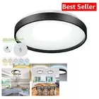Elegant 13 Inch Black LED Flush Mount Light - Ideal for Kitchen & Living Room