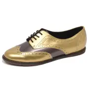 F2740 (NO BOX) scarpa donna gold/brown DR. MARTENS POLINA shoe woman