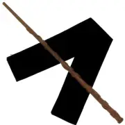 15" Hand Carved Vinespell Teak Wood Magic Wand Witch Wizard Pagan w/ Free Bag