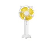 Usb Charged Handheld Mini Fan Nightlight With Mobile Bracket - White