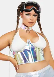 [Club Exx] Plus Starlight Guide Iridescent Waist Cincher