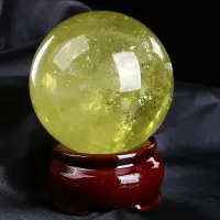 在飛比找樂天市場購物網優惠-巴西黃水晶球擺件 天然黃水晶球 純天然原石打磨