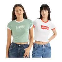 在飛比找momo購物網優惠-【LEVIS 官方旗艦】女生短T 大LOGO短袖 女生T恤 