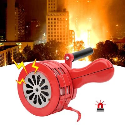 110DB Loud Hand Crank Siren Horn Portable Air Raid Horn Handheld Fire Alarm