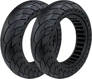 2 x Solid Tyres for Electric Scooter Ninebot MAX G30 | Puncture Proof Tyre 10 x 2.50-6.5 Inch for Electric Scooter Front and Rear Wheel | Tyre Puncture Proof and Non-Slip