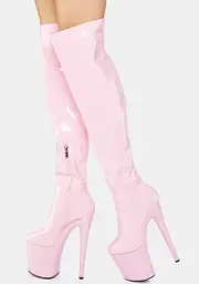 [Golden Bulls] Pink Vixen-01 Platform Thigh High Boots
