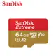 SanDisk 64G Extreme A2 V30 U3 microSDXC 記憶卡 170MB/s