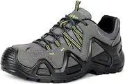 [BIAJIAZHUA] Men's Steel Toe Work Boots with Rubber Sole Slip Resistant,Safety Shoes Anti-Smash Anti-Colision,Steel Toe Shoes for Women Comfortable Lightweight Breathable