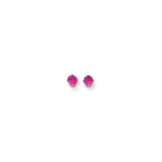 14k White Gold 5mm Pink Sapphire Earrings