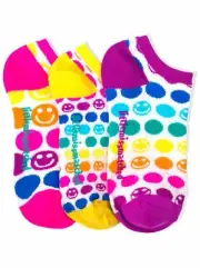 LittleMissMatched Smiley Dot Liner Socks - 3 Socks