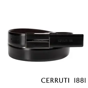 【Cerruti 1881】限量3折 頂級義大利小牛皮皮帶 全新專櫃展示品(CECT06374M)