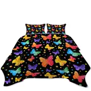 Pastel Butterflies Pattern Coverlet
