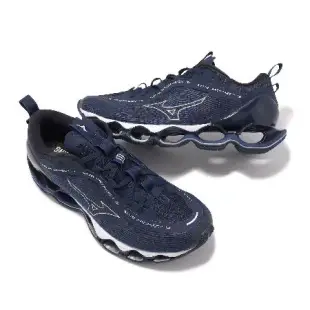 Mizuno 慢跑鞋 Wave Prophecy 13 男鞋 藍 白 緩衝 彈力 路跑 休閒 運動鞋 美津濃 J1GC2400-02
