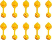 AGDGV 10 PCS Yellow Gas Can Vent Caps – Durable & Easy to Install, Flexible Gas Cap Replacement for Easy Pouring & No Spill, Fits Gas Can & Oil Containers