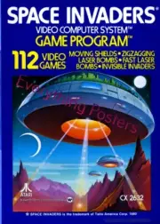 Atari 2600 Space Invaders Box Art 8x10