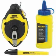 Stanley 47-681L - Chalk Line Reel 30m/100ft C/W Blue Chalk & Marker