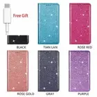 For iPhone14 16 16pro 16pro max 16plus Glitter on Leather Phone Case With Cable