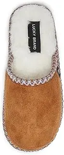 [Lucky Brand] Micro-Suede Memory Foam Boys Slippers - Closed Toe Plush Lined House Shoes/Kids Slippers