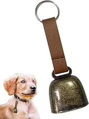 Bear Bell Pet Collar Bell for Hiking - Anti-Theft Bell Tracker, Bear Bell Keychain with PU Leather Strap for Survival Hiking Cycling