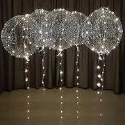 20 Pcs Birthday Balloons, Helium Balloons Led Balloons Colorful Warm Lamp 5