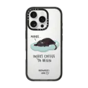 iPhone 16 Pro Impact Case Insert coffee to begin by Moonaries illo