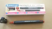 Staedtler Marsmagno 2 Technical Drawing Pen 0.5mm 711 M05 Refillable Red 75C005