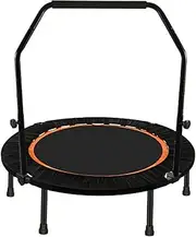 Mini Trampoline for Adults Rebounder Trampoline with armrest 40" Workout Trampoline for Adults Fitness Trampoline Trampoline Exercise Indoor Trampoline(40 in, Dual armrest)