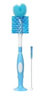 Dr Brown's Deluxe Bottle Brush Blue Baby Bottles Replacement Part Teat Cleaning