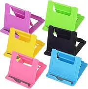 Tofficu 6pcs Table Phone Holder Phone Stand Cellphone Holder Desktop Cell Phone Holder Desktop Mobile Phone Holder Table Foldable Phone Holder Cell Phone Support Stand Abs