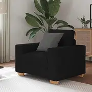 Sofa Chair Black 60 cm Fabric, Folding Chair for Room, Single Sleeper Couch, Comfy Living Room Chairs, Bed Clearance